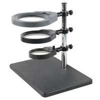 Lampe d'illumination annulaire LED 25mm 32mm 80 SMD pour microscope stéréo monoculaire de laboratoire, source de lumière d'appoint à grande vue