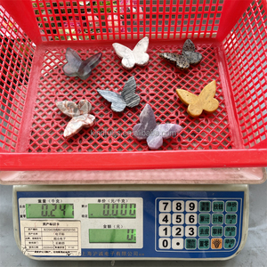 Hỗn hợp <span class=keywords><strong>3D</strong></span> pha lê bướm chữa bệnh tự nhiên đá fluorite bướm khắc cho trang trí nội thất - Product Image 6