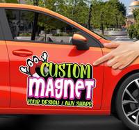 Autocollants magnétiques découpés sur mesure avec logo personnalisé pour camionnette, voiture, camion, pare-chocs