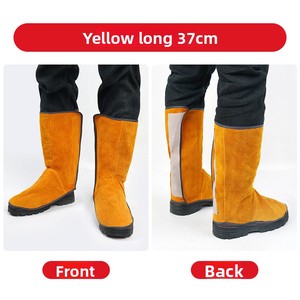 Protège-pieds <span class=keywords><strong>de</strong></span> <span class=keywords><strong>soudeur</strong></span> auto-adhésif en cuir <span class=keywords><strong>de</strong></span> vachette, résistant à l'usure, isolant thermique et anti-éclaboussures <span class=keywords><strong>de</strong></span> feu - Product Image 6
