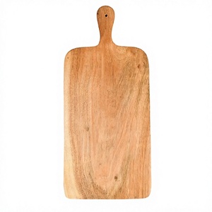 Tabla de Cortar de Madera de Acacia con Diseño Atractivo, Tabla para Preparar y Servir Alimentos, Tabla de Cortar con Asa - Product Image 1