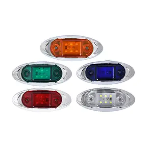 LED Truck Light 24v 12v 10 to 30V Trailer Side Marker Indicators Light Car Signal Brake Rear Warning Tail Light 6LED Lamp