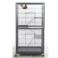 Cage extérieure pour animaux de compagnie au meilleur prix pour gros chats Construction en métal et fer avec motif animal emballée dans une palette de plateaux en plastique