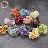 Nouvelles fleurs artificielles en soie d'hortensia vert, diamètre 15 cm, pour décoration de mariage, arrangements floraux, vente en gros