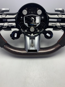Volant sport en cuir et fibre de carbone pour <span class=keywords><strong>Mercedes</strong></span> Gls X166 A-b-c-s-e W204 W205 W463 W464 W213 W219 W222 A45 E63 Gle <span class=keywords><strong>Clas</strong></span> C250 - Product Image 5