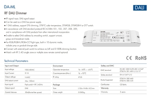DA-ML 100-240VAC RF Dali chuyển đổi Dali Dimmer điều khiển Dim CCT <span class=keywords><strong>RGB</strong></span> RGBW <span class=keywords><strong>RGB</strong></span> + CCT Strip với Dali xe buýt cung cấp điện - Product Image 5