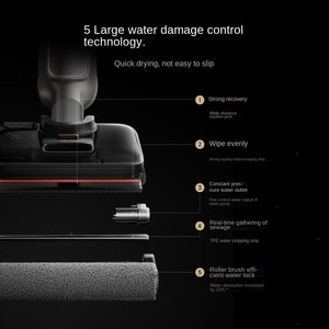 Xiaomi Mijia 4 MAX เครื่องซักผ้าบนพื้น23000PA ป้องกันการพันกันอุณหภูมิสูงล้างพื้นด้วยความร้อนเครื่องดูดฝุ่นไร้สายแบบมือถือ - Product Image 5