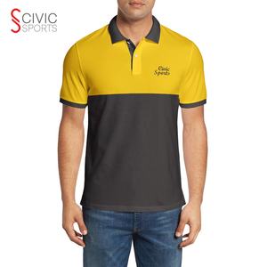 เสื้อโปโลสำหรับผู้ชายกีฬาแห้งเร็วสีแดงล้วนพิมพ์ลายเสื้อโปโล - Product Image 1