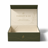 Nouvelles boîtes en papier kraft magnétiques de luxe avec logo personnalisé, emballage magnétique pliable, boîtes en papier violettes