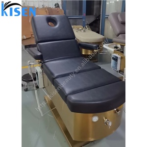 KISEN Lit de lavage capillaire électrique relevable avec massage, pour thérapie thaïlandaise, traitement du cuir chevelu, spa capillaire et shampoing, avec cuvette pour les pieds - Product Image 6