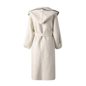 Bettergirl 2025 début automne nouveau style peignoir double face laine à lacets élégant longue <span class=keywords><strong>veste</strong></span> avec des lignes épurées - Product Image 4