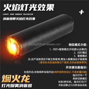 UV 라이트 합금 트레이서 겔볼 블래스터, 화염 효과 시뮬레이션 및 발광 연기 기능 완구 총, 배터리 내장형 - Product Image 4