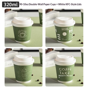 Vasos de Papel <span class=keywords><strong>para</strong></span> Café, Té y Bebidas Calientes, Personalizables al por Mayor, Serie Lucky, con Tapas Antiderrames, Desechables - Product Image 5
