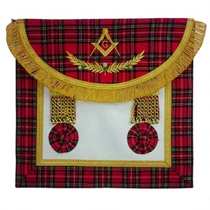 TABLIERS DE RITE ÉCOSSAIS DE L'ORDRE ROYAL D'ÉCOSSE GRAND TABLIER STEWART Tablier en cuir tartan pour adultes Vêtements à usage religieux - Product Image 1
