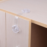 Ceinture réglable Serrure de sécurité enfant Infantile de protection autocollant adhésif transparent Serrure d'armoire en plastique durable