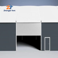 Tente d'entrepôt extérieure à structure en alliage d'aluminium, avec bâche en PVC imperméable, à travée libre, pour stockage temporaire, usage industriel et expositions