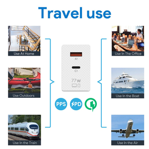 Gan Nhanh Chóng Sạc Kép Cổng USB C Pd65w + USB Một Cố Định Điện CE Rohs Chứng Nhận Cho Nintendo <span class=keywords><strong>Macbook</strong></span> Chromebook iPhone 17 16 - Product Image 6