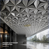 Décoration de plafond de bâtiment commercial de bureau créatif panneau de plafond 3d architectural en aluminium avec éclairage LED