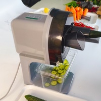 CXCO XC-288 Precisie 1-6mm verstelbare knoflook- en luchtschilfersnijmachine met motor voor commercieel gebruik, fruitverwerking