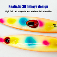 Leurres de pêche en mer, jigs métalliques, leurres de jigging, yeux 3D, wobblers coulants, appâts durs peints au laser, matériel de pêche