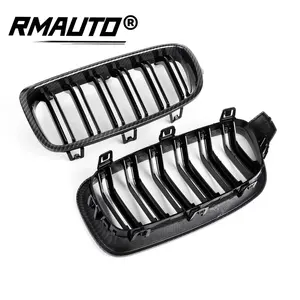1 Par de Rejillas Delanteras de Doble Línea de Carbono para BMW Serie 3 F30/31 12-18, Accesorios de Estilo para Automóviles - Product Image 6