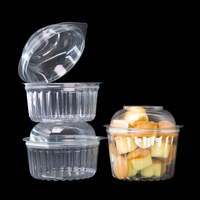 Boîte d'emballage pour gâteau en plastique transparent rond de qualité alimentaire, écologique, en RPET, sur mesure, en gros, avec couvercle