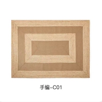Handmade Rectangle Natural Jute Rugs Carpets Home Mats