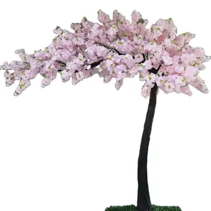 Árbol de flores artificiales de cerezo rosa para boda, árbol de flores de cerezo para eventos
