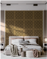 Panneau acoustique à lamelles creuses carrées 600*600*18MM, panneau mural en bois MDF avec placage bois absorbant le son pour décoration intérieure