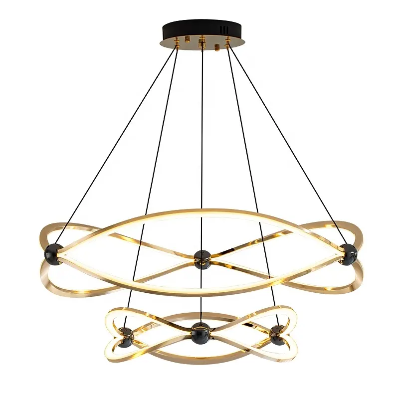 DADAWU Modern Home Decor Living Room Led Chandeliers Lamp Interior Decorative Hotel Gold Dining Pendant Lighting Fixtures