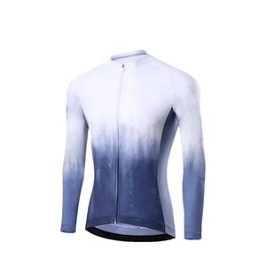 Jersey de Ciclismo Premium Transpirable de Manga Larga con Logotipo Personalizado Sublimado en Degradado para Eventos de Equipo y Carreras de Carretera - Product Image 1
