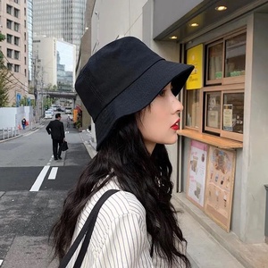 Chapeau Bob Personnalisé Style Coréen Yang Mi Célébrité Été Noir Protection Solaire 100% Coton 58-60CM Sport Homme Femme - Product Image 2