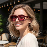 Lunettes de soleil carrées tendance, lunettes de soleil à la mode, vente en gros pas chère, classiques, populaires, lunettes de soleil en plastique pour hommes et femmes