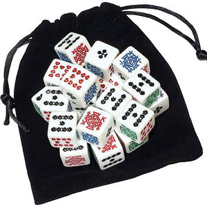 Jouet de dés à angle carré en acrylique blanc n ° 16 de 16mm pour jeux de dés - Product Image 3