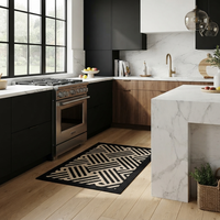 Moderner Minimalistischer Schwarz-Weißer Geometrischer Teppich Große Größe Nordischer Stil Wohnzimmer Schlafzimmer Teppich Bodenmatte Wohndekor
