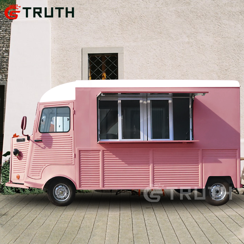 Productie Ijs Vintage Bestelwagen Snack Catering Aanhangwagen Mobiele Retro Food Truck Te Koop In De VS