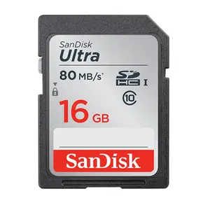 Scheda SD originale SanDisk Ultra 16GB 32GB 64GB 128GB Class10 scheda di memoria da 80 MB/s