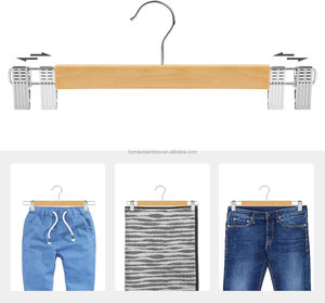 Homex | Logo Customize Pants <strong>Hanger</strong> with <strong>Clips</strong> Cintre Pour Pantalons - Product Image 1