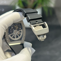 Montre automatique chronographe squelette en titane style RM67-01, bracelet en caoutchouc, montre de sport de luxe pour la course