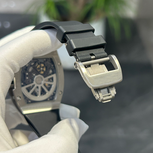 RM67-01 Style Watch Tonneau Titanium Skeleton <b>Chronograph</b> Flyback <b>Automatic</b> Watch Rubber Strap Luxury Sport Racing Wristwatch - Product Image 2