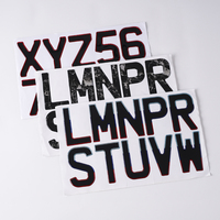 Chiffre de lettre de gel 3D en résine bombée Lettres de gel 3D 4D Lettres numériques en acrylique Plaque acrylique d'immatriculation GEL EPOXY Euro