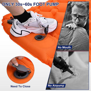 Colchón de aire inflado para acampar ultraligero portátil con bomba de pie integrada y almohadas, alfombrillas para inflar al aire libre - Product Image 3