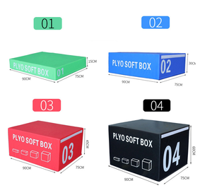 Chất lượng cao PVC mềm nhảy bài tập 3-in-1 phòng tập thể dục <span class=keywords><strong>plyometric</strong></span> hộp thiết lập cho tập thể dục đào tạo phòng tập thể dục Plyo hộp bọt nhảy hộp thiết lập - Product Image 4