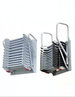 Échelle de grenier rétractable minimaliste en acier au carbone de 3,8 m avec capacité de charge de 300 kg, amovible pour usage intérieur et extérieur