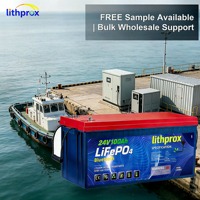 Batterie au phosphate de fer et de lithium de qualité A 24V 100AH 6000+ cycles profonds Marine RS485 Smart BMS Prise Anderson CE RoHS IP67 OEM ODM