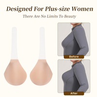 Soutien-gorge adhésif sans couture grande taille bonnets A-H, bretelles longues, cache-tétons, dos nu, sans bretelles, invisible, push-up