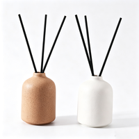 Bouteille diffuseur d'arômes en argile texturée mouchetée, sans flamme, sûre, rechargeable, ornement décoratif exquis pour la maison, vente en gros