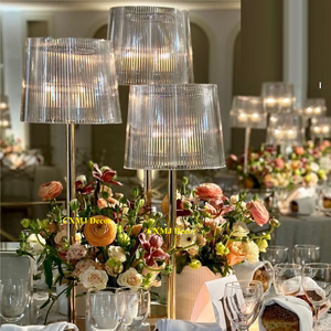 3 Pcs Set Gold Crystal <strong>Glass</strong> <strong>Candle</strong> <strong>Holder</strong> Lamp Shade for Wedding Decoration Table Centerpieces Crystal <strong>Candle</strong> <strong>Holder</strong> - Product Image 3