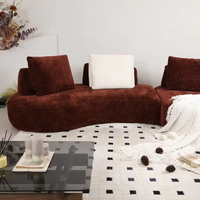 Ensemble de canapé modulaire moderne en velours, convertible, extensible, lavable, avec fonction couchage, en tissu doux, pour appartement, centre commercial, villa, haut de gamme