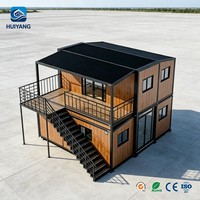 Maisons conteneurs préfabriquées extensibles pour dortoirs d'employés et logements de travailleurs, conçues avec des structures en acier durables